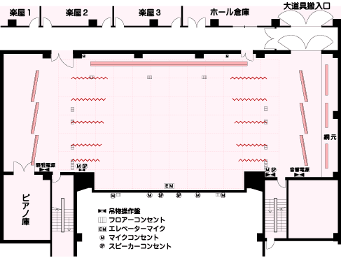 ちえりあホール舞台使用図 通常仕様